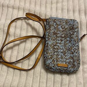 Vera Bradley Woven Crossbody Bag in Brown and Blue